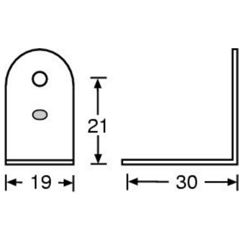 Adam Hall 4041 L-brakett 2 hull