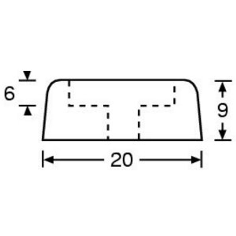 Adam Hall Gummifot 20/9 mm